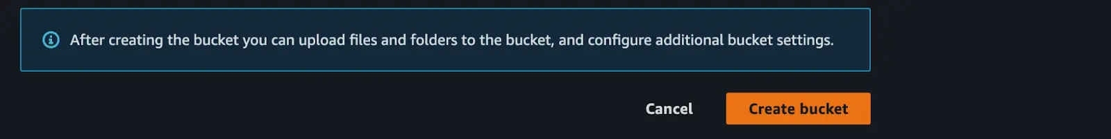 create S3 bucket