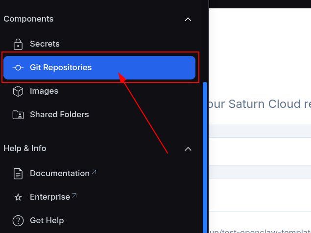 Git Repositories in sidebar